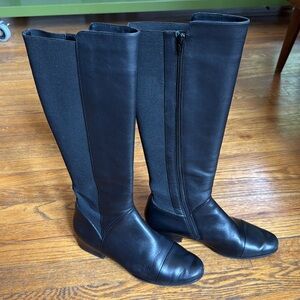 Tootsies Black Leather Knee High Boots similar to *Stuart Weitzman 50/50 Boots*